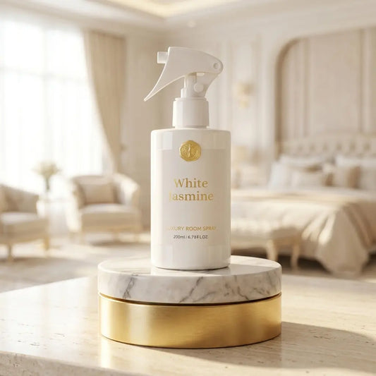 Coffret White Jasmine - bougie parfumée, ambiance marbre clair